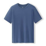 Men's Crew Neck Tee in Oxford on a white background