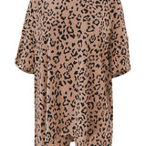 Product image of Women's Biker Short Set in Latte Leopard