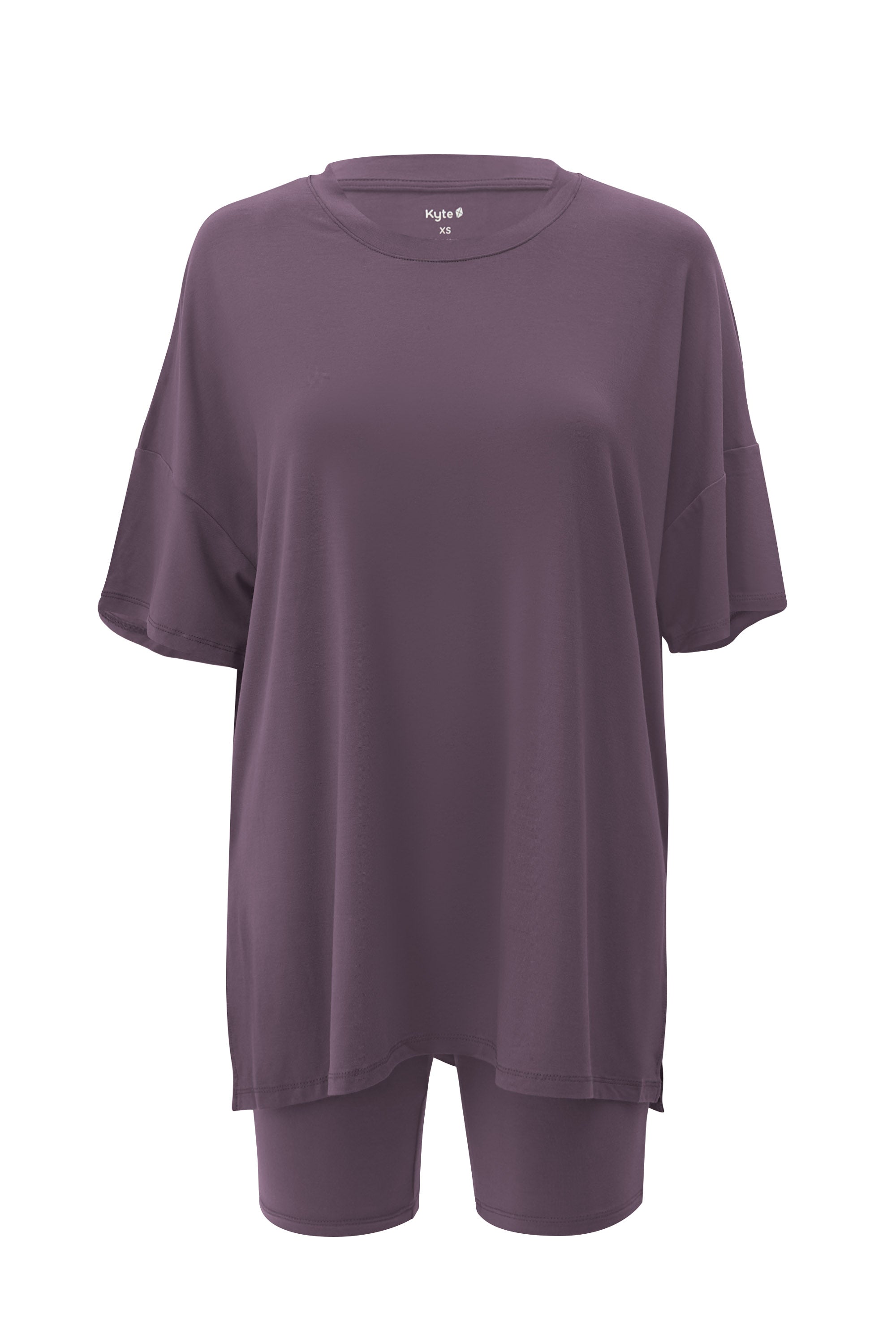 Front of Women’s Biker Short Set in Currant