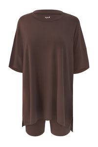 Women's Biker Short Set in Espresso 