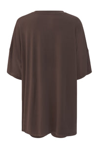 Back of the Women's Biker Short Set in Espresso 