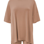 Front of Women’s Biker Short Set in Latte