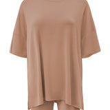 Front of Women’s Biker Short Set in Latte