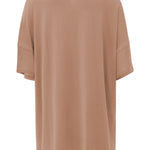 Back of Women’s Biker Short Set in Latte
