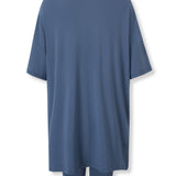 Back view of Women’s Biker Short Set in Oxford on a white background