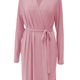 Front of Women’s Lounge Robe in Apple Blossom