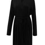Front of Women’s Lounge Robe in Midnight