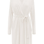 Front of Women’s Lounge Robe in Oat