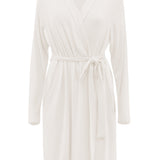Front of Women’s Lounge Robe in Oat