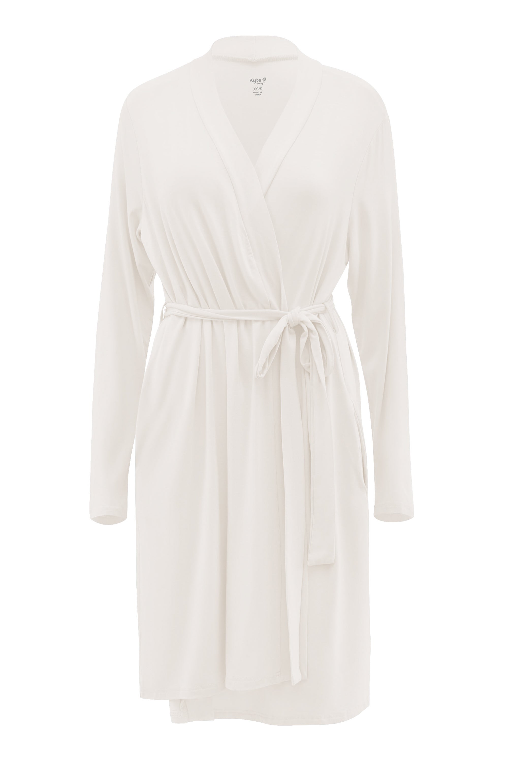Front of Women’s Lounge Robe in Oat