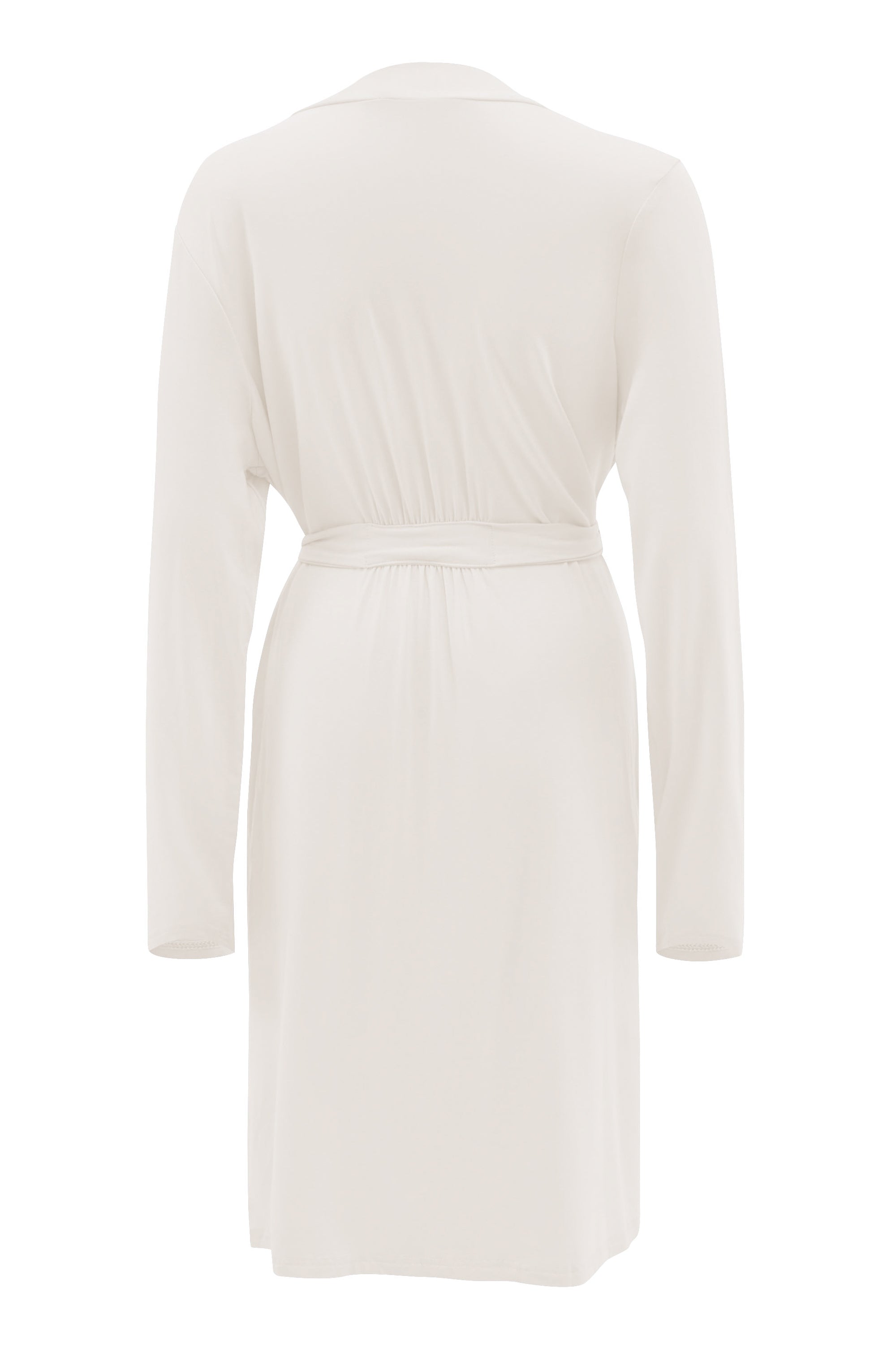 Back of Women’s Lounge Robe in Oat