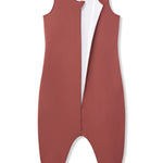Adult Sleep Sack in Ember with open zipper on a white background
