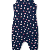 Adult Sleep Sack in Navy Mahjong