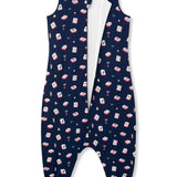 Adult Sleep Sack in Navy Mahjong