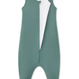 Adult Sleep Sack in Pine with open zipper on a white background