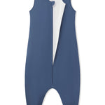 Adult Sleep Sack in Oxford with open zipper on a white background