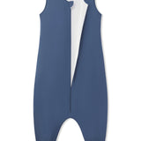 Adult Sleep Sack in Oxford with open zipper on a white background