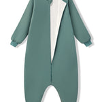 Long Sleeve Adult Sleep Bag Walker in Pine with open zipper on a white background