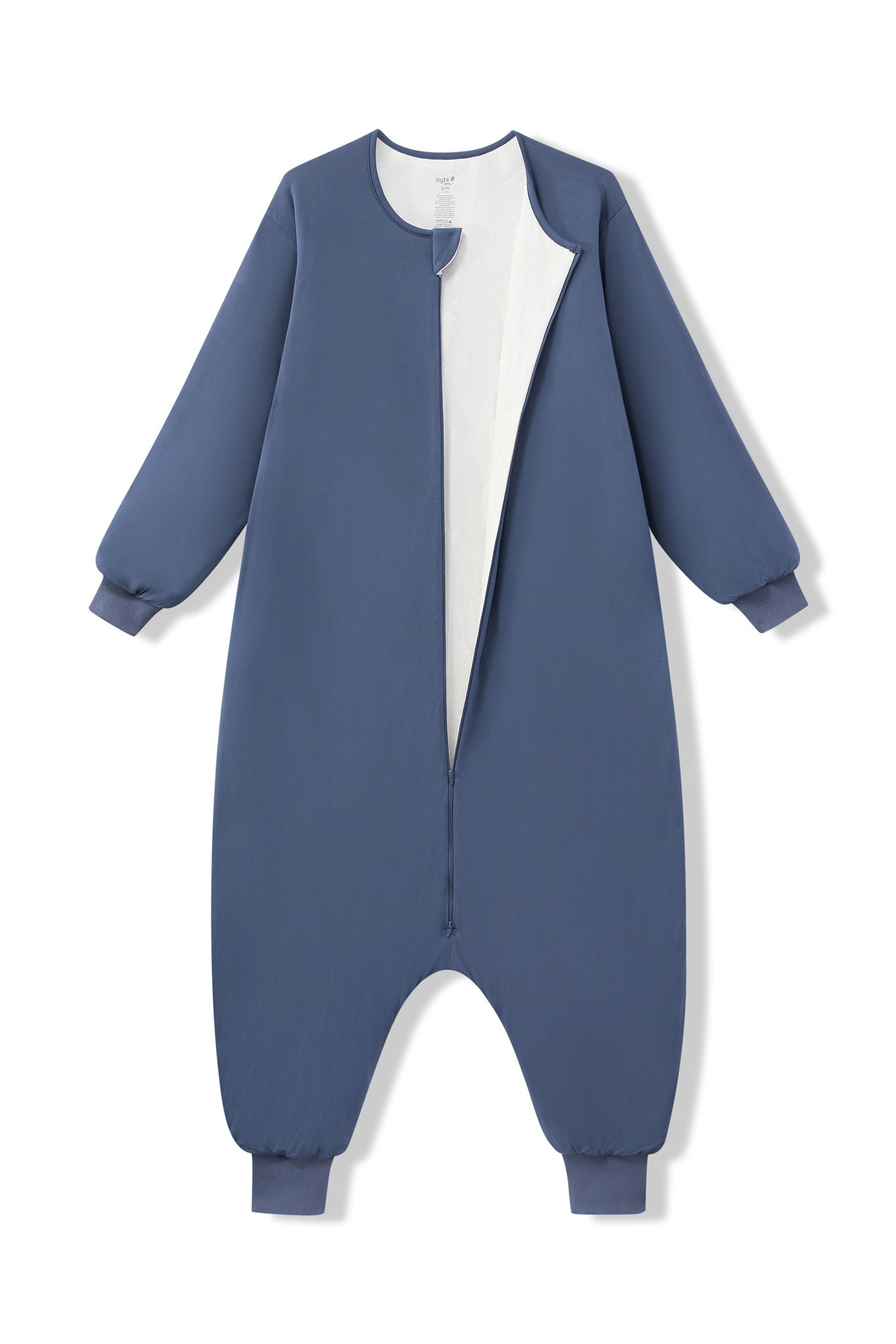 Long Sleeve Adult Sleep Bag Walker in Oxford with open zipper on a white background