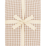 Product photo of the Kyte Bamboo Throw Blanket in Gingham Bisque 2.5