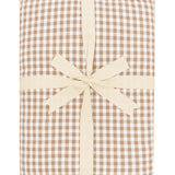 Product photo of the Kyte Bamboo Throw Blanket in Gingham Bisque 2.5