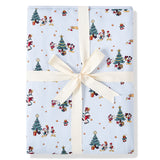 Youth Blanket in Mickey & Friends Christmas 2.5 print packed in a ribbon on a white background