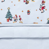 Front and back side of Youth Blanket in Mickey & Friends Christmas 2.5 print