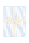 Throw Blanket in Small Mist Stripe 2.5 shown in its ribbon packaging