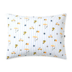Standard pillow case in Amalfi Coast print on a white background