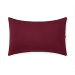 Front side of Standard Pillowcase in Burgundy on a white background