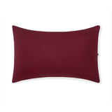 Front side of Standard Pillowcase in Burgundy on a white background