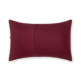 Back side of Standard Pillowcase in Burgundy on a white background