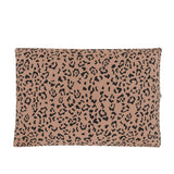 Flat lay of the Standard Pillow Case in Latte Leopard