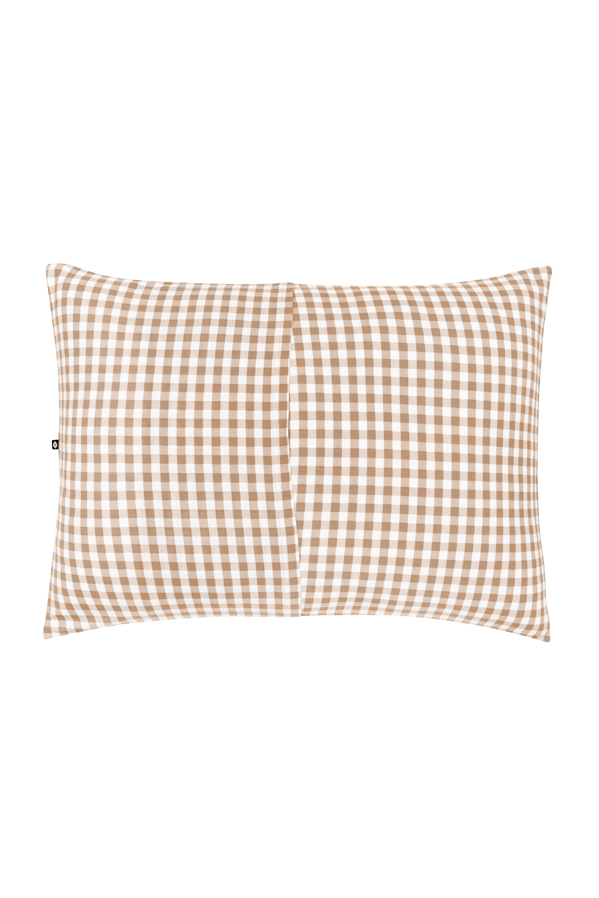 Product photo of the back of Standard Pillowcase in Gingham Bisque