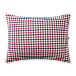 Standard Pillowcase in Patriotic Gingham on a pillow on a white background 