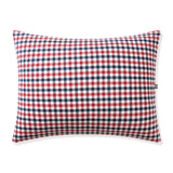 Standard Pillowcase in Patriotic Gingham on a pillow on a white background 