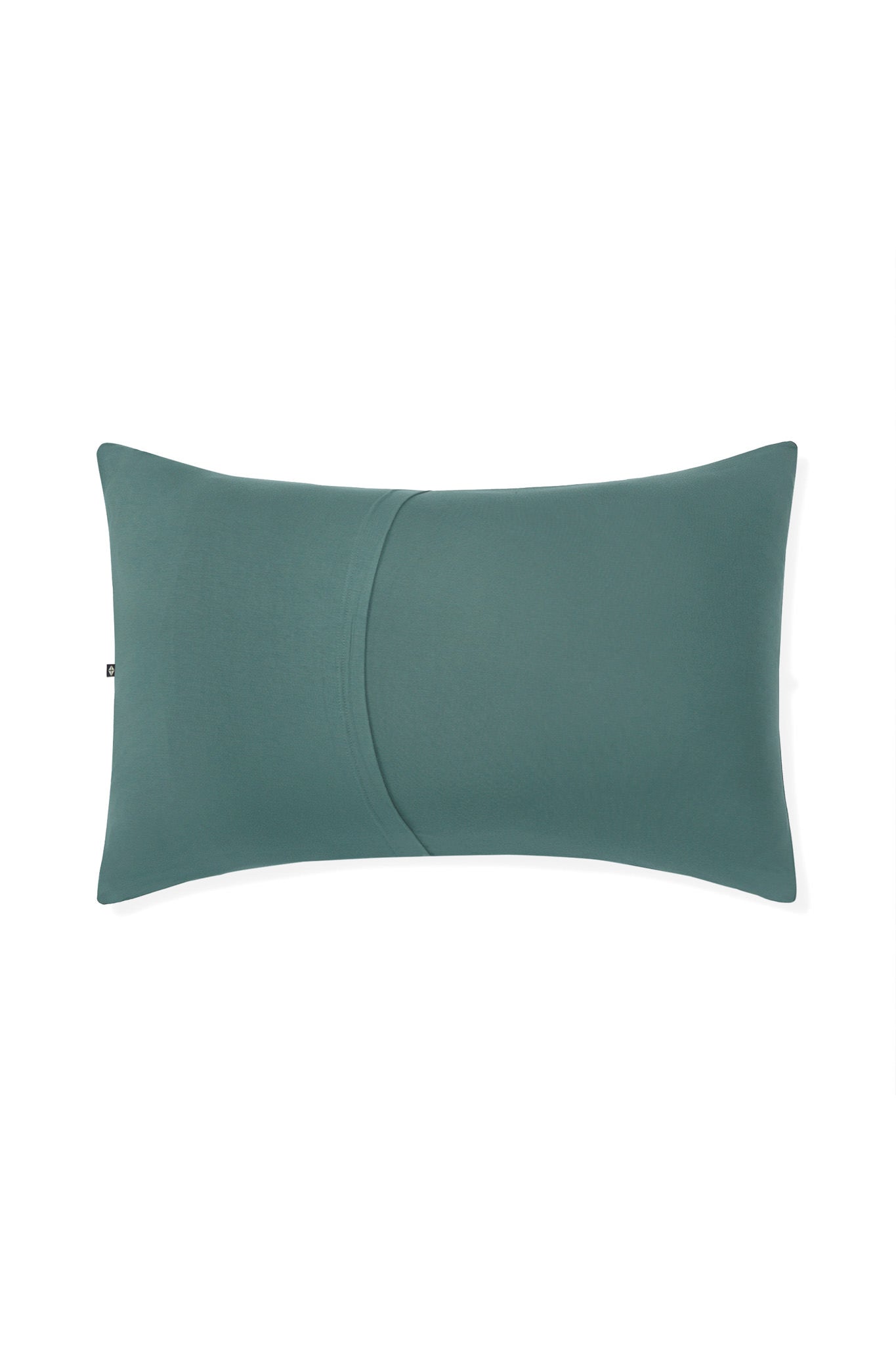 Back side of Standard Pillowcase in Pine on a white background