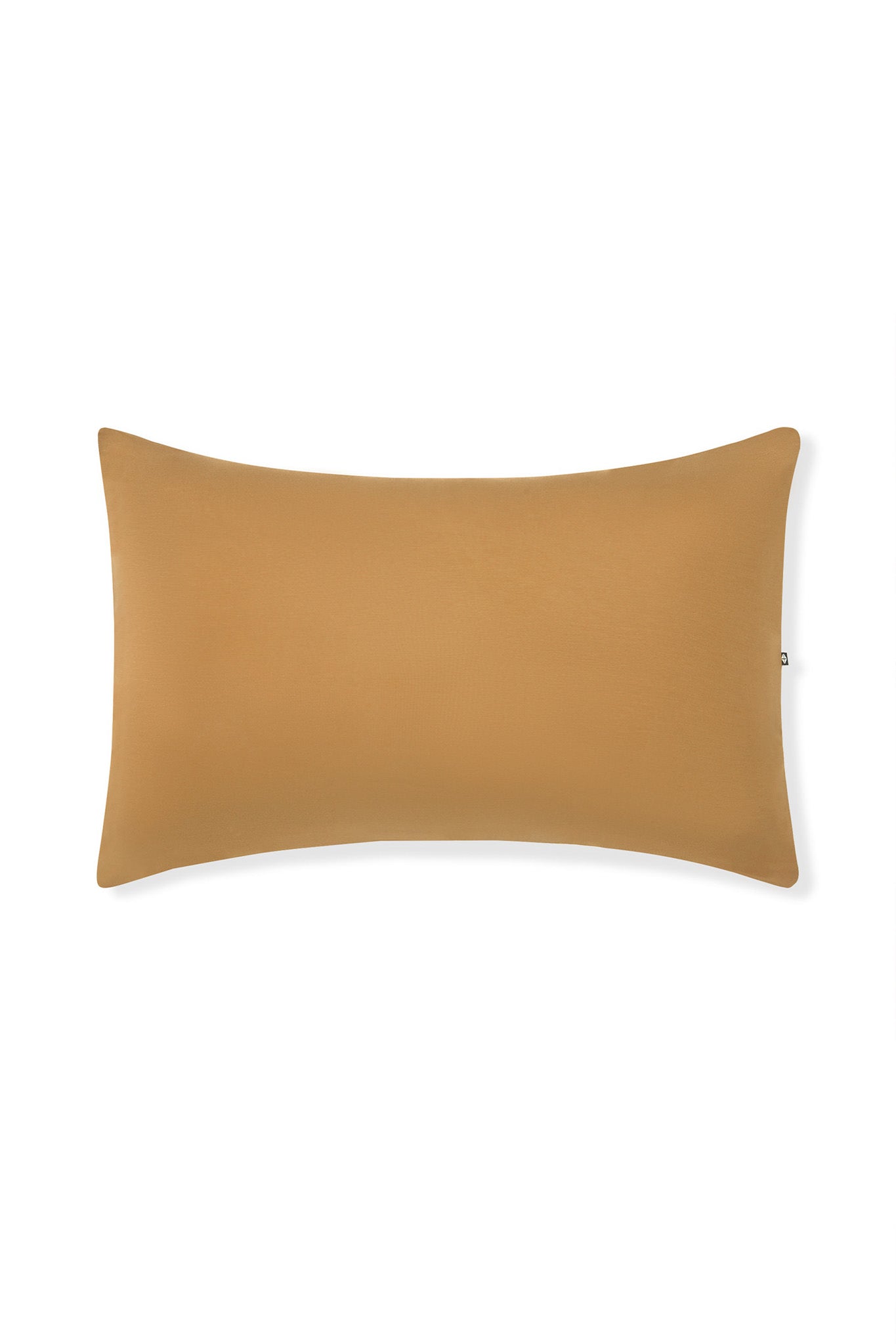 Front side of Standard Pillowcase in Ochre on a white background