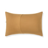 Back side of Standard Pillowcase in Ochre on a white background