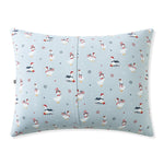 Back side of the Standard Pillowcase in Patriotic Goose on a pillow while on a white background 