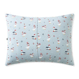 Back side of the Standard Pillowcase in Patriotic Goose on a pillow while on a white background 