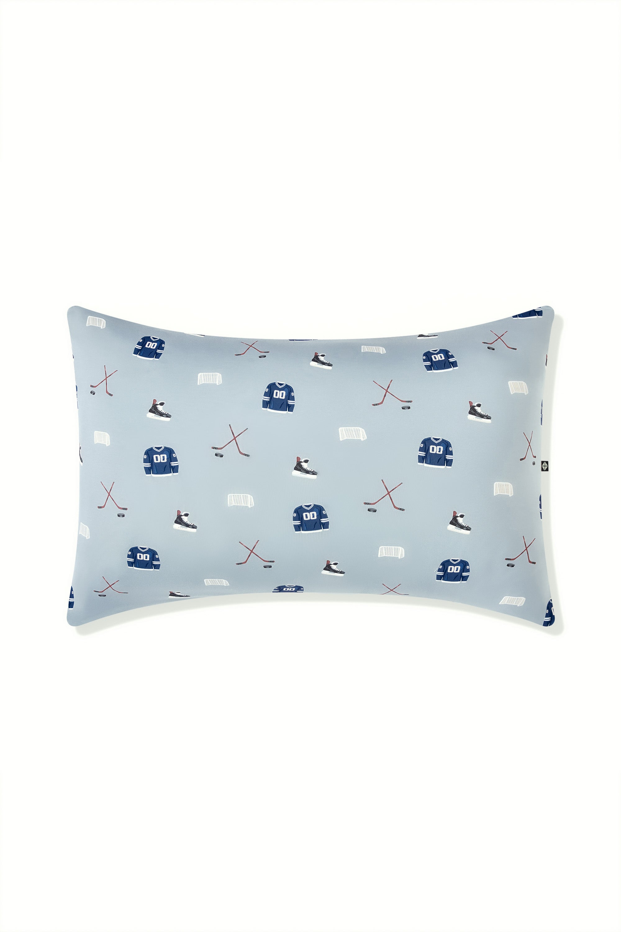 Standard Pillowcase in Vintage Hockey print on a white background