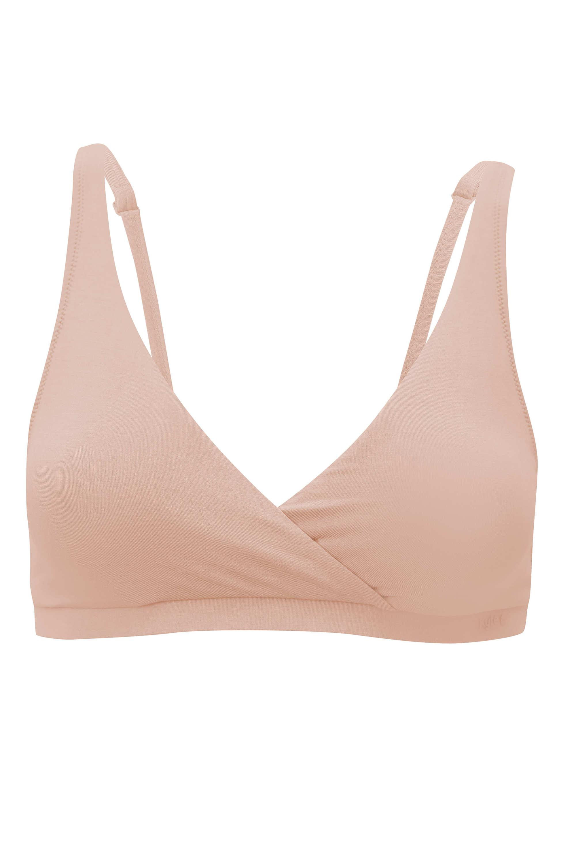 Front view of Women's Cross Front Bralette in Chai