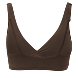 back view of Women's Cross Front Bralette in Toffee