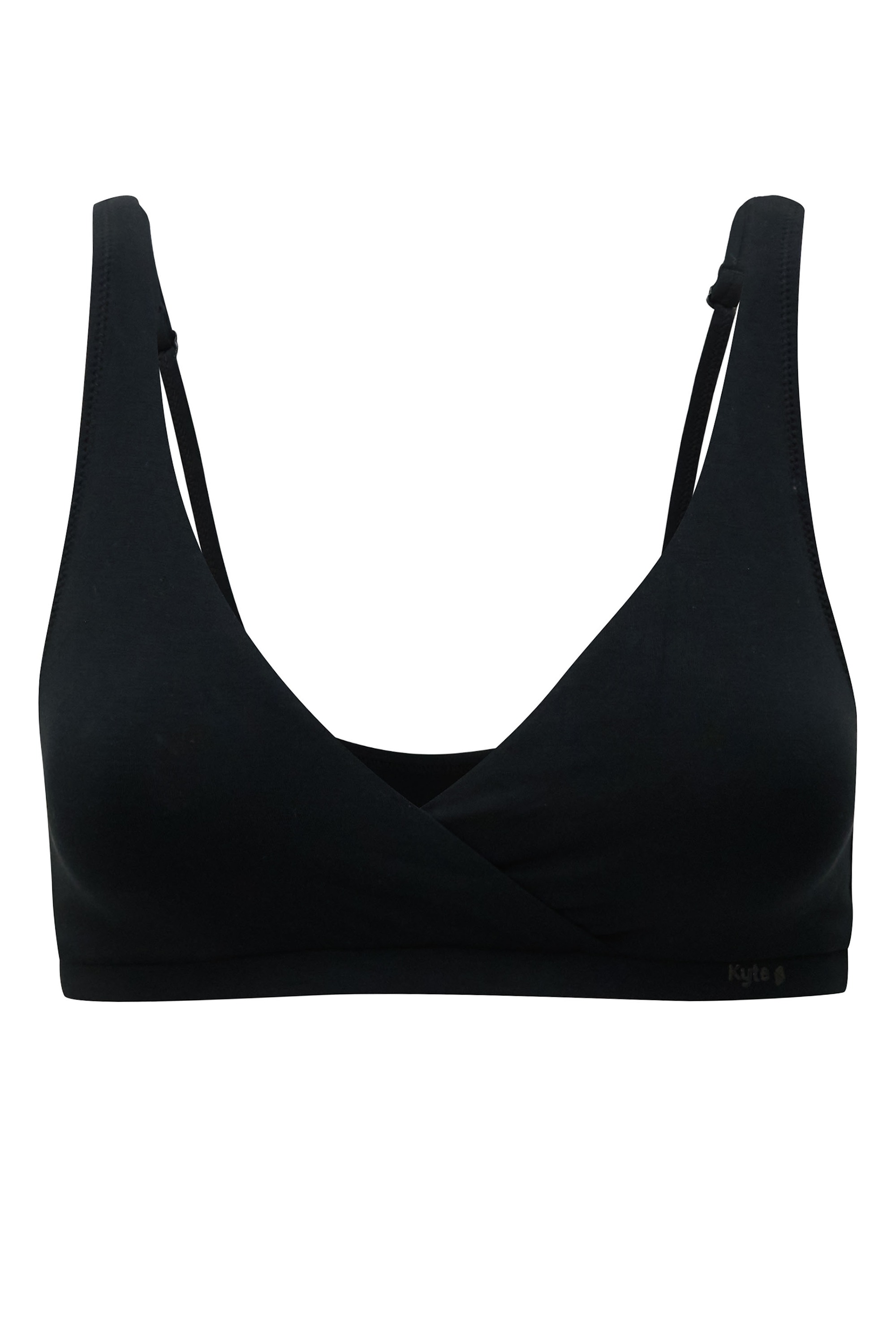 Front view of Women's Cross Front Bralette in Midnight
