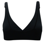 Back view of Women's Cross Front Bralette in Midnight