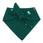 Product photo of the back of the tied up Dog Bandana in Merry and Bright