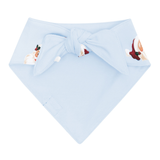 Product photo of the back of the tied up Dog Bandana in Vintage Santa