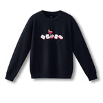 Women's Sweatshirt in Mahjong on Midnight on white background