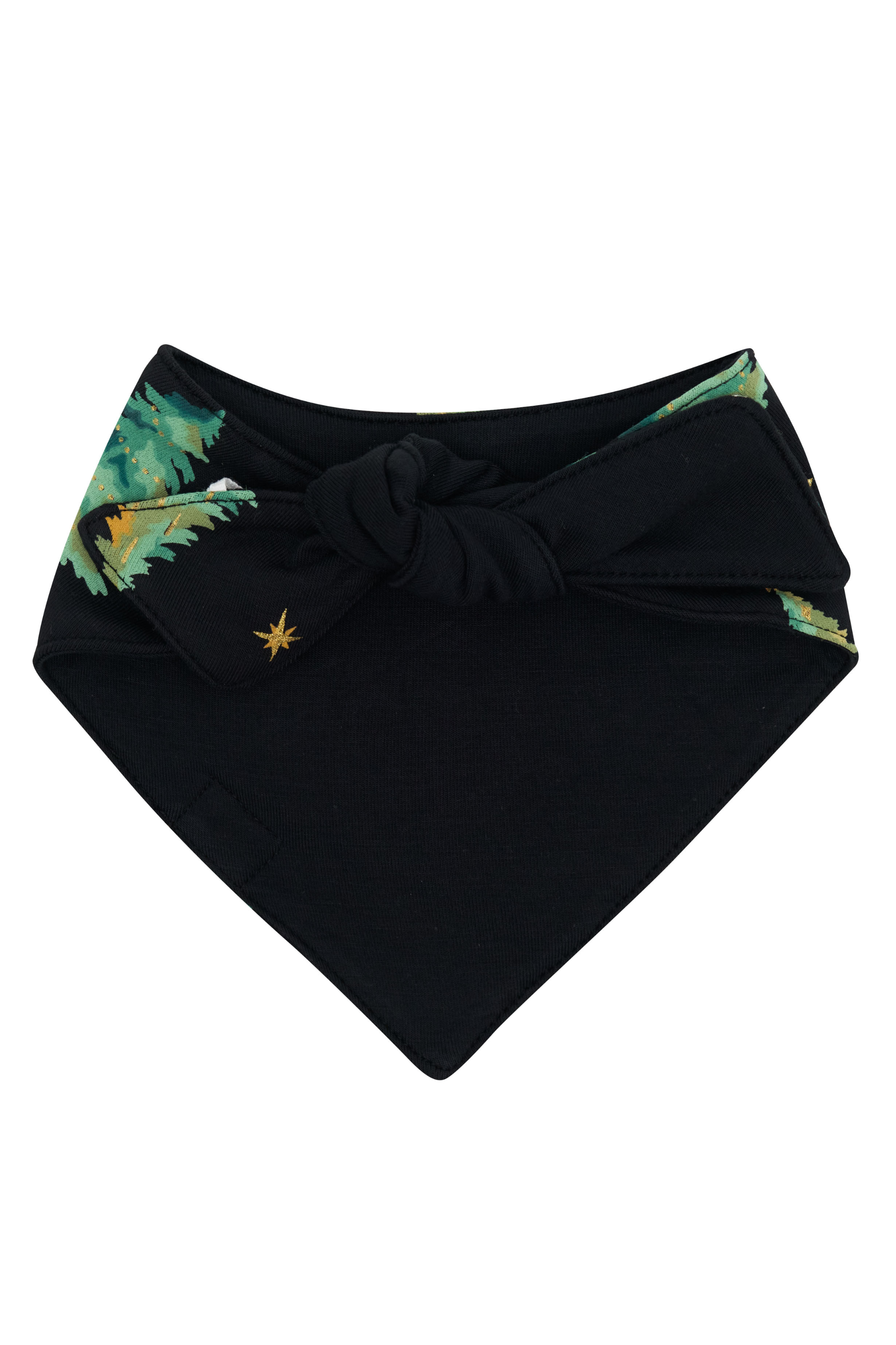 Back of the tied up Dog Bandana in Twinkle Tree